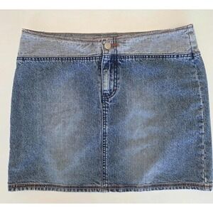 Vintage Y2K UNIONBAY Womens Denim Mini Skirt Size 7 Blue 100% Cotton Micro Punk